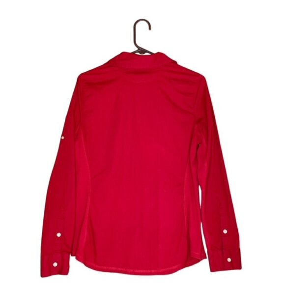 CONVERSE ONE STAR Red Long Sleeve Button-up Shirt - Size Large - Picture 2 of 7